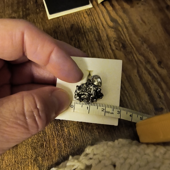 Meteorite & Quartz Sterling Silver Ring - Picture 7 of 7
